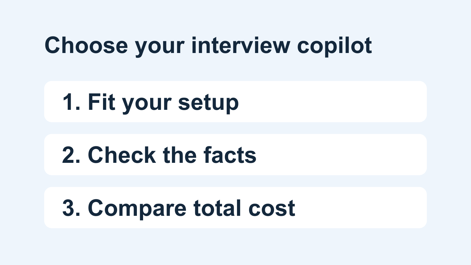 Original selection guide: fit your setup, check the facts, compare total cost.